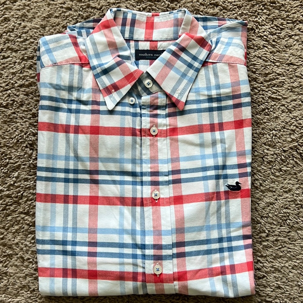 Southern Marsh Men’s plaid collar shirt